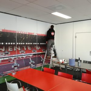 Wandvisual, Muurvisual, Geprint behang, FC, Twente, Full color