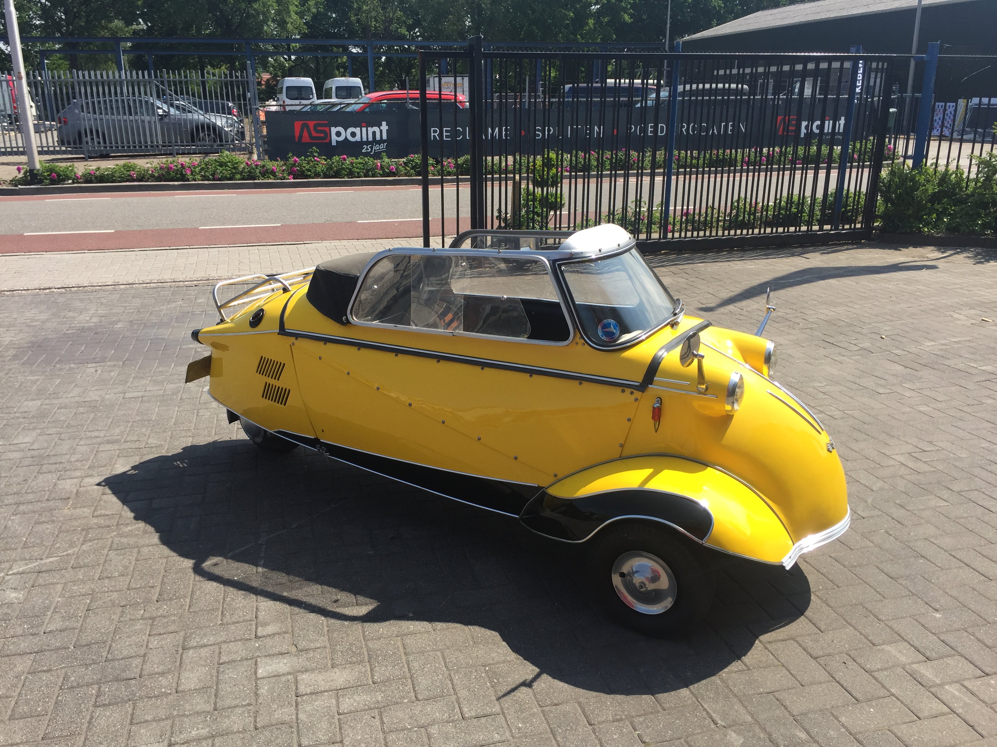 Spuiten, natlak, plamuren, Messerschmitt, auto, Vriezenveen, Twente