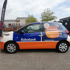 Autobelettering, carwrap, Rabobank, Citroën C1, reclame, sign, Twente