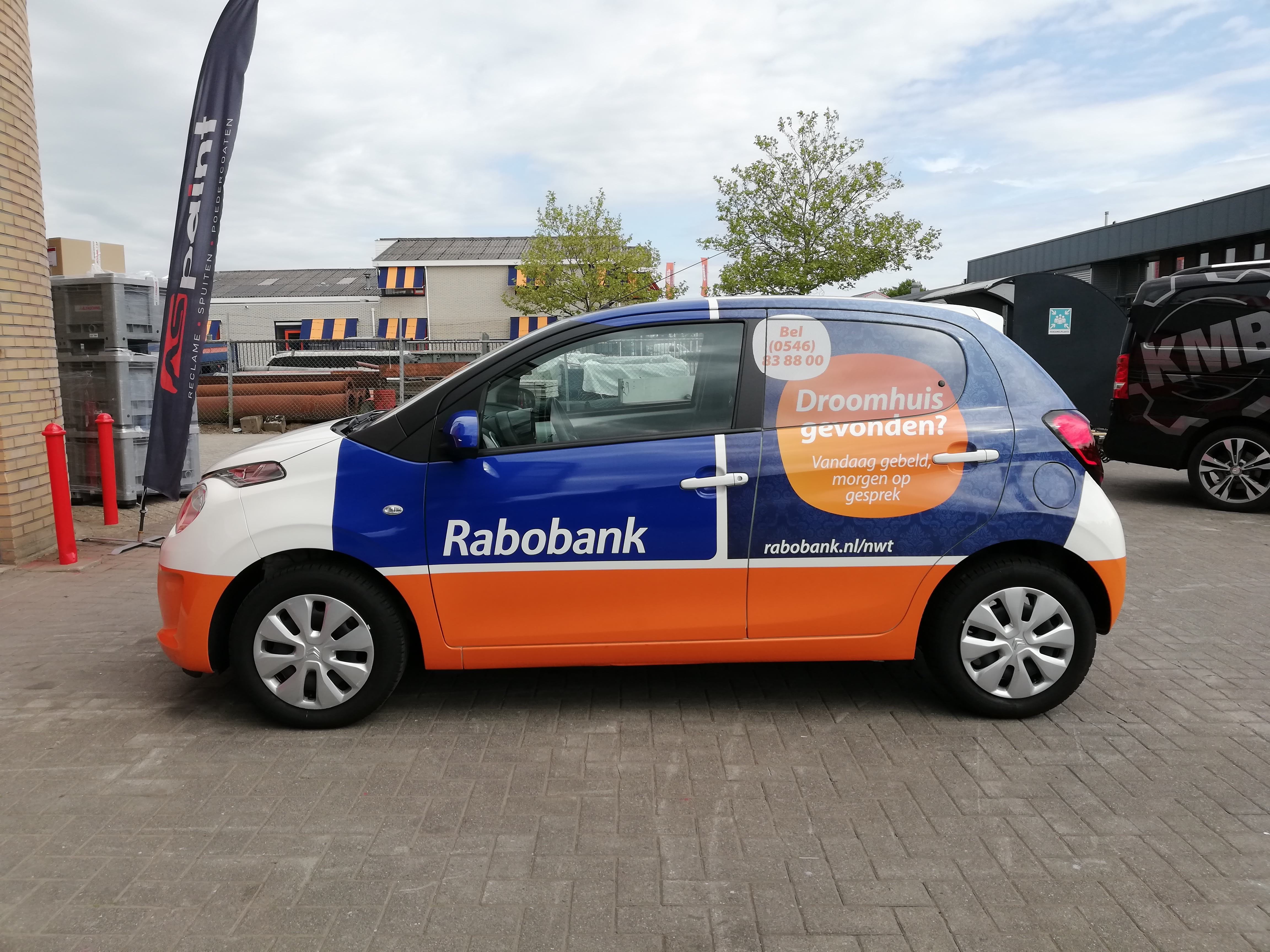 Autobelettering, carwrap, Rabobank, Citroën C1, reclame, sign, Twente