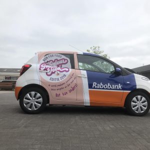 Autobelettering, carwrap, Rabobank, Citroën C1, reclame, sign, Twente