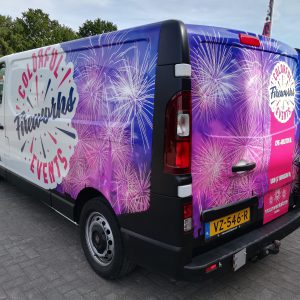 carwrap, belettering, autobelettering, stickers, Vriezenveen, Holten, AS Paint, Colorful Fireworks Events,