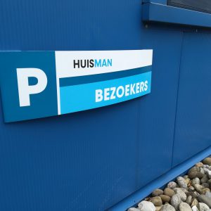 parkeerbord, bordje, aluminium, full color print, gebogen aluminium, Huisman, AS Paint, Vroomshoop, Twenterand