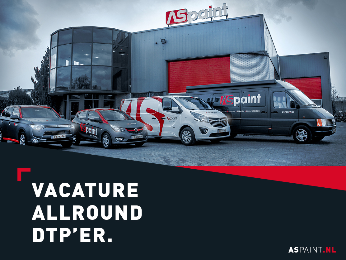 vacature, as paint, allround dtp, dtp'er, Vriezenveen, Twente, Twenterand, reclame, sign, belettering, sollicitatie