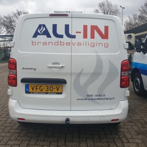 All-In Brandbeveiliging, All-In, Vriezenveen, Belettering, Reclame, AS, AS Paint, Brand, Beveiliging, Reflecterend, Snijfolie